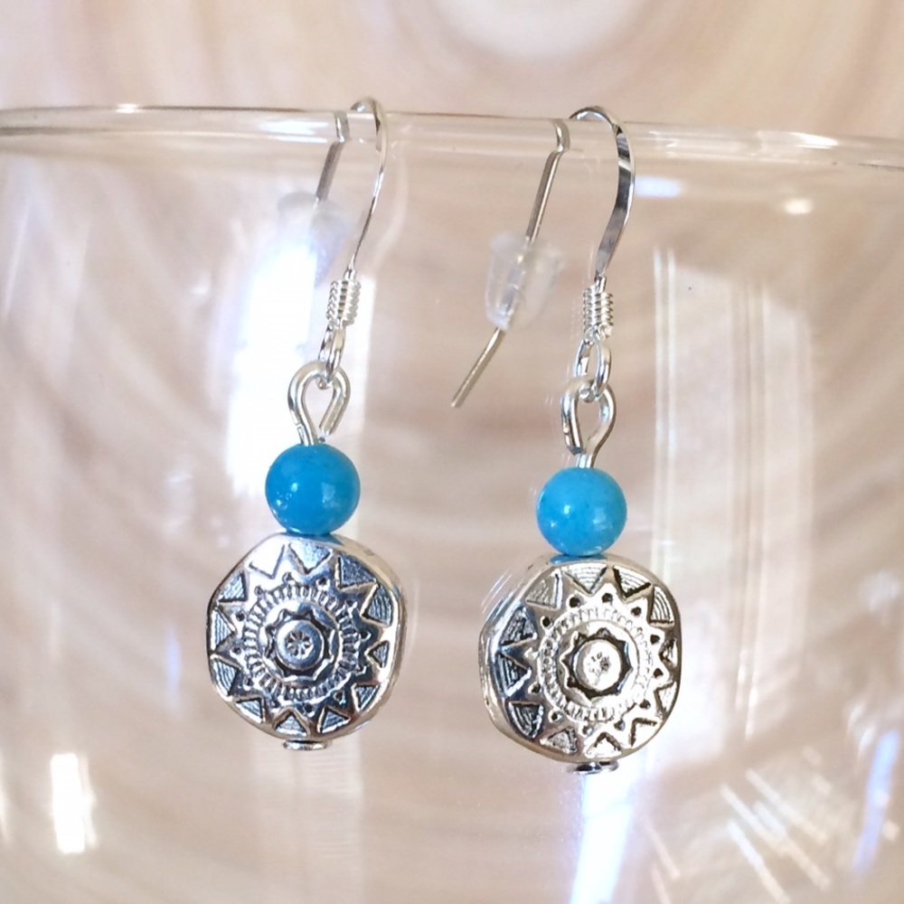 Turquoise Sterling dangle earrings