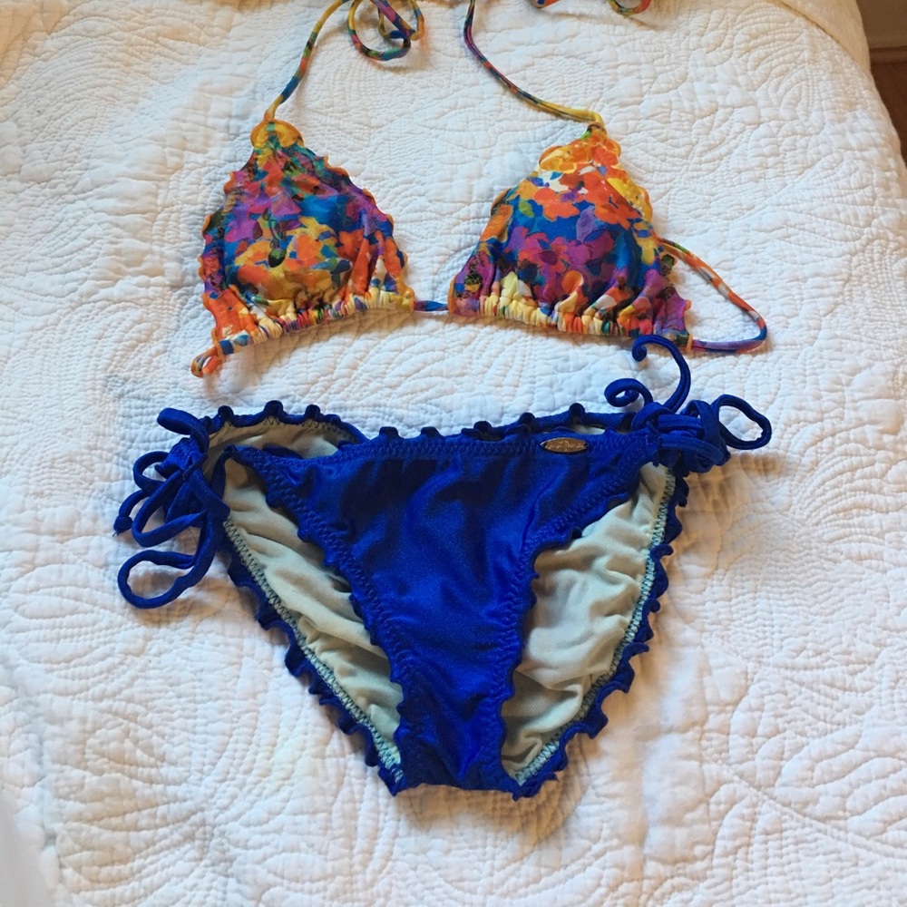 Luli Fama floral bikini top