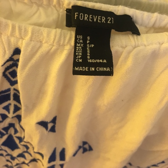 Strapless Aztec CropTop Defining Blue Embroidery - Picture 2 of 4