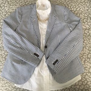 j.crew factory striped blazer