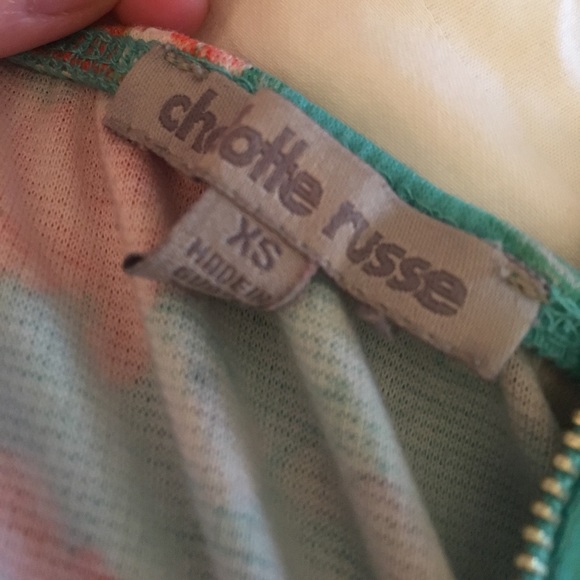 Floral zip up crop top - Picture 3 of 4