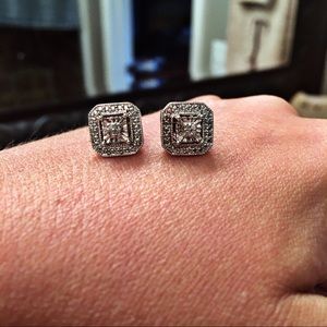 Diamond post earrings