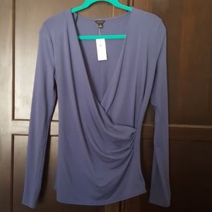 NWT Ann Taylor knit wrap blouse