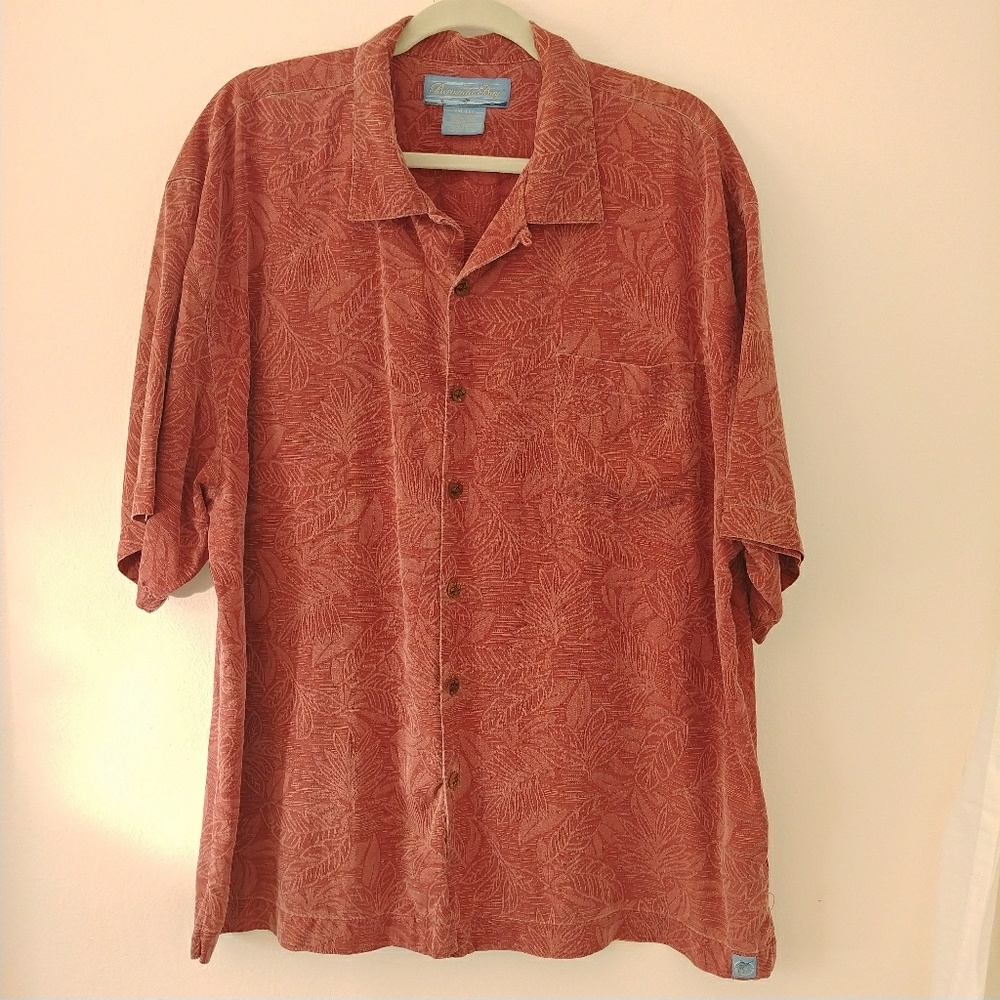Mens XXL woven button up Bermuda Bay casual Shirt