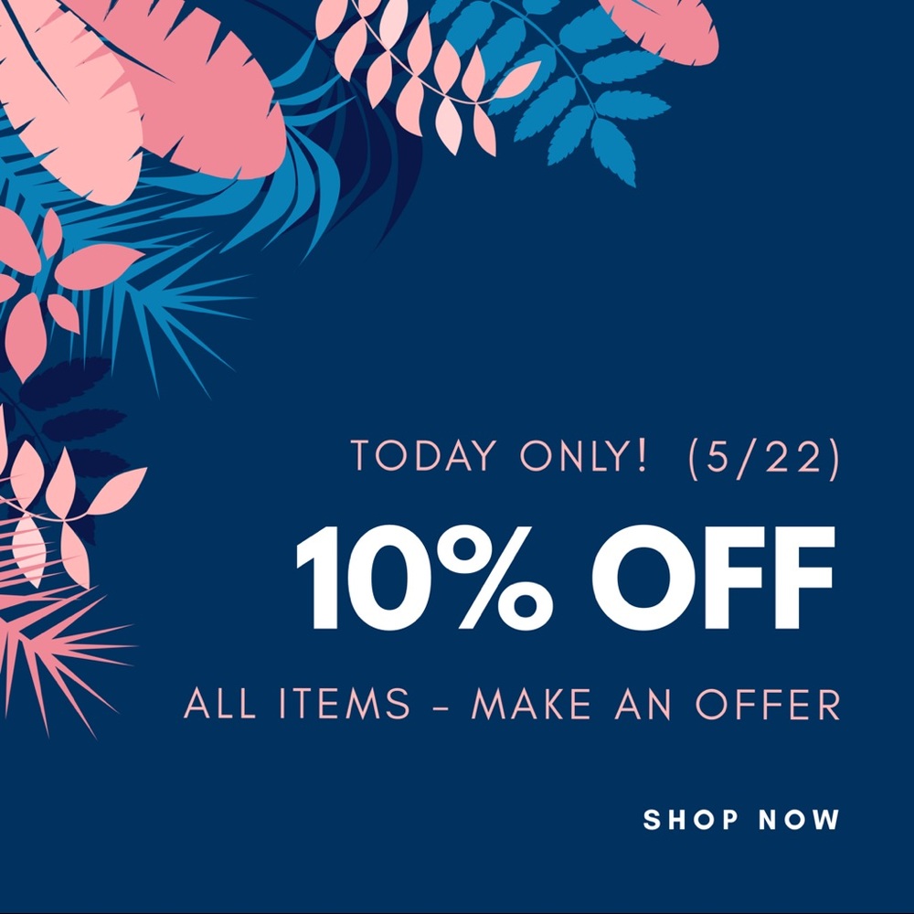 10% off today only!! Make an offer!