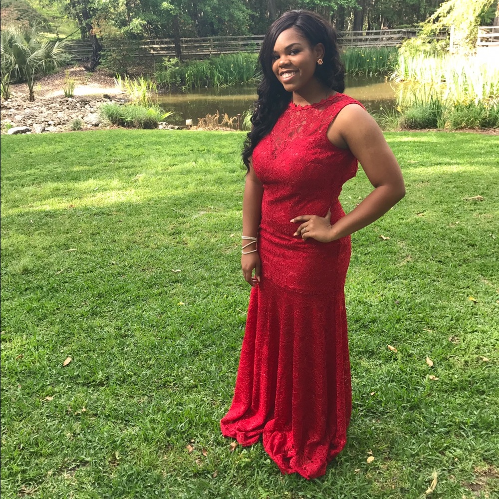 Red sparkly dress