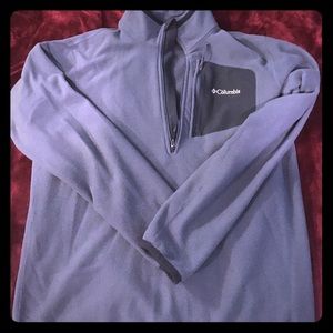 Men's half zip pullover with chest pocket