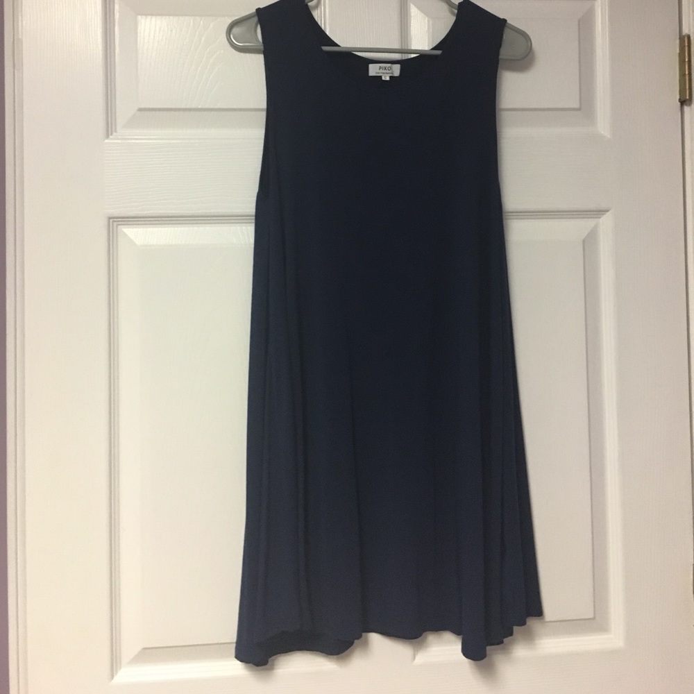 Navy piko dress