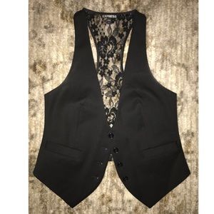 NWOT Lace Back Vest
