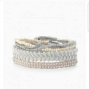 Stella & Dot Lola Silver wrap bracelet