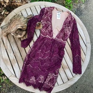 Purple/Maroon tight formal dress