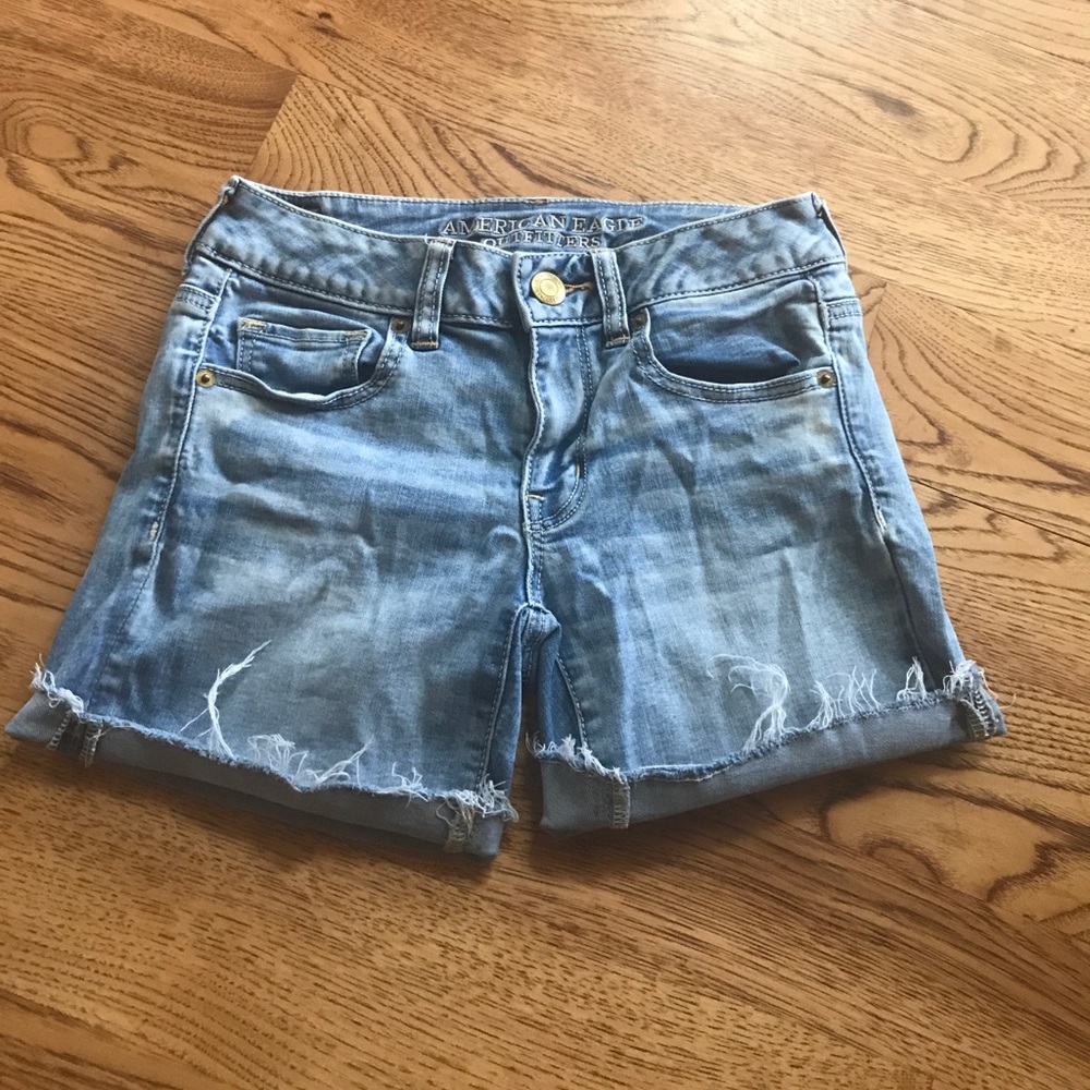 AE midi jean shorts