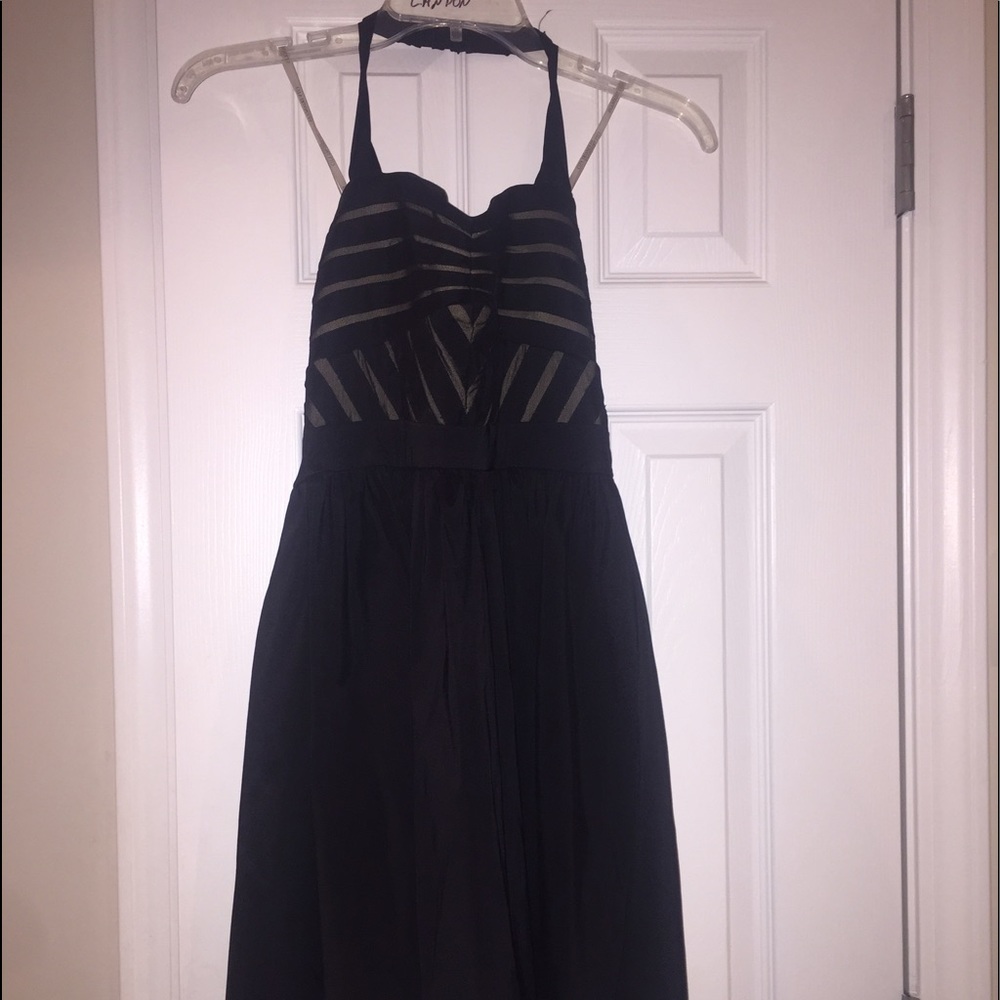 City Traingle black cocktail dress