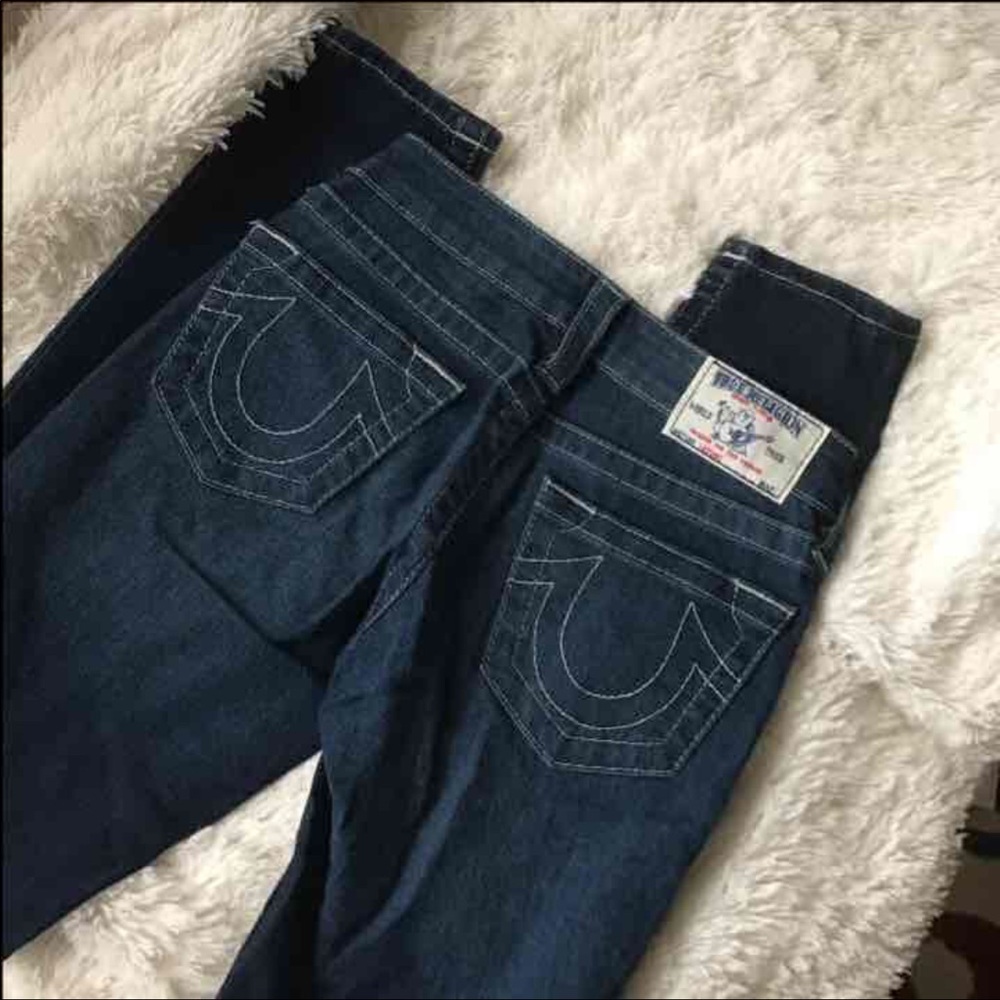True religion dark wash jeans 24