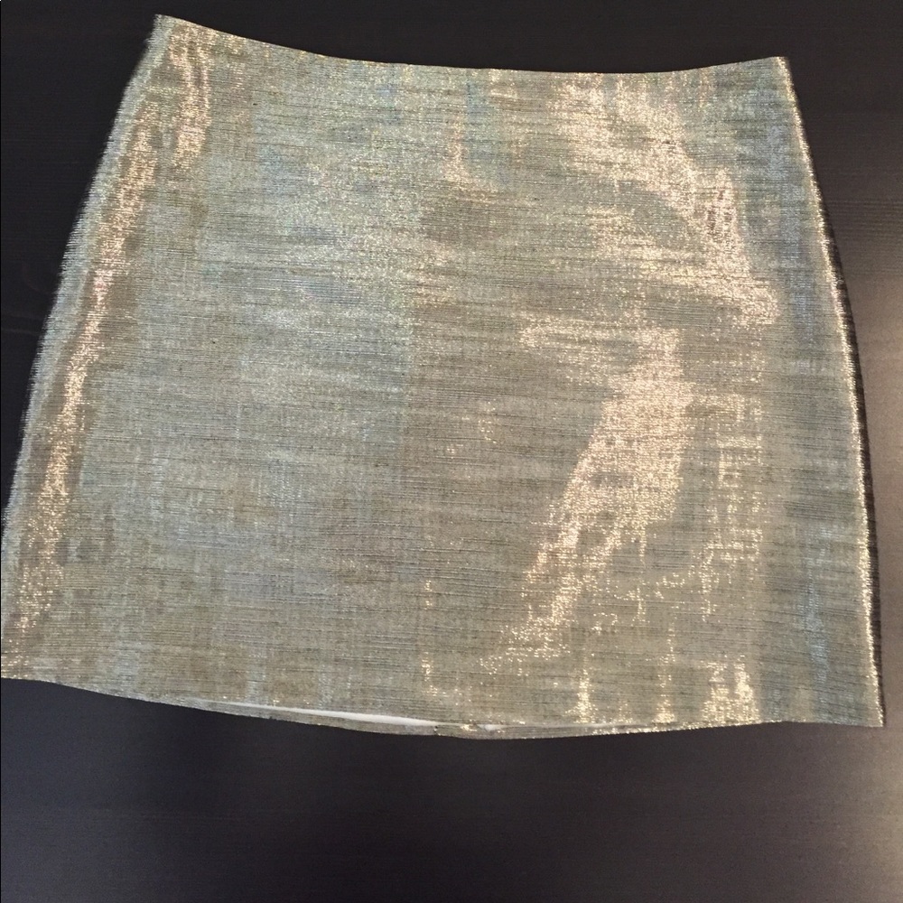 Alice + Olivia gold skirt