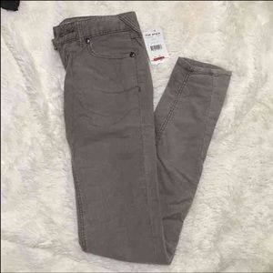 Free people grey corduroy jeans 25