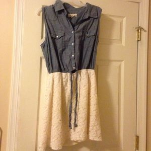 Denim/lace Summer Dress 👗