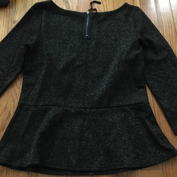 LOFT gold sparkle peplum - Picture 2 of 3