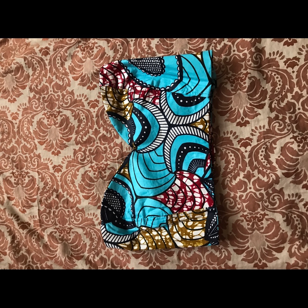 "Blue Craze" African Print Bandeau