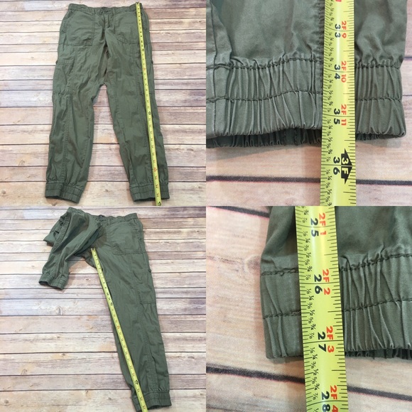 SOLD 💞Sz 8 GAP Army Green Gathered Ankle Stretch - Picture 2 of 8
