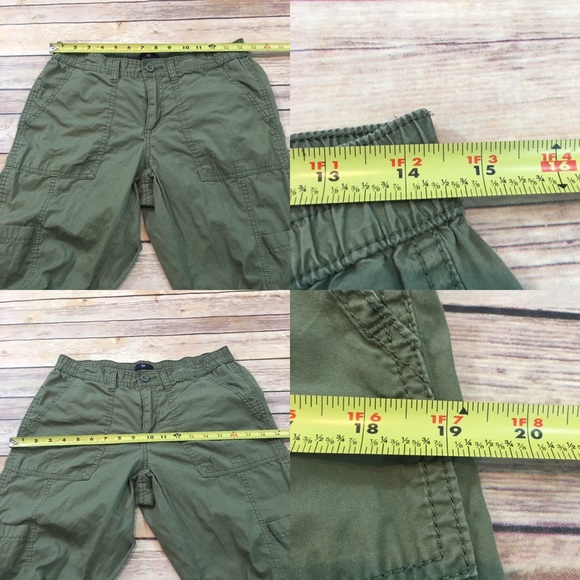 SOLD 💞Sz 8 GAP Army Green Gathered Ankle Stretch - Picture 3 of 8