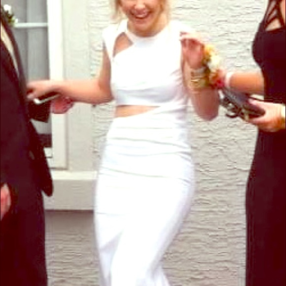 White Classy Prom Dress
