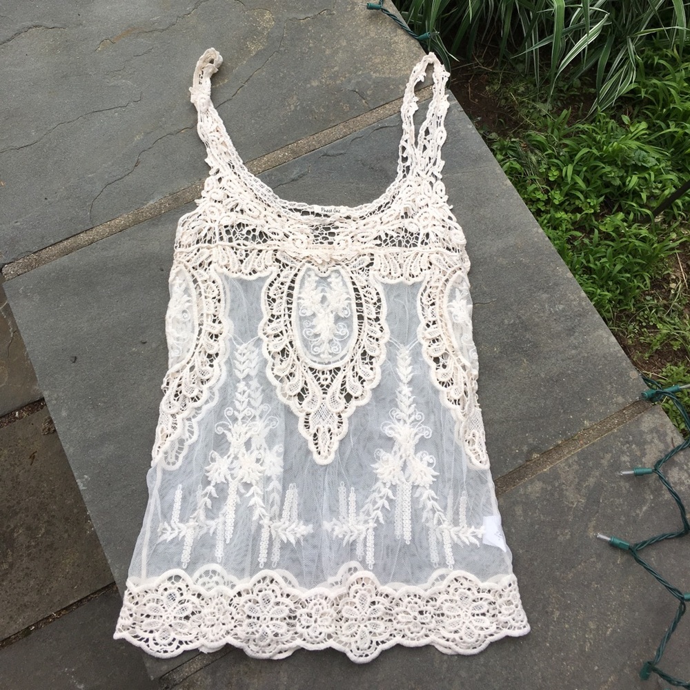Beautiful cream colored lace top