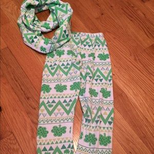 St Patrick's day pants and scarf