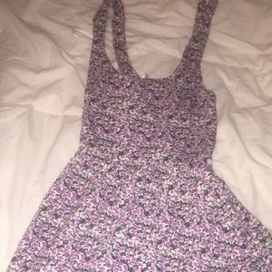 Floral cross back mini dress