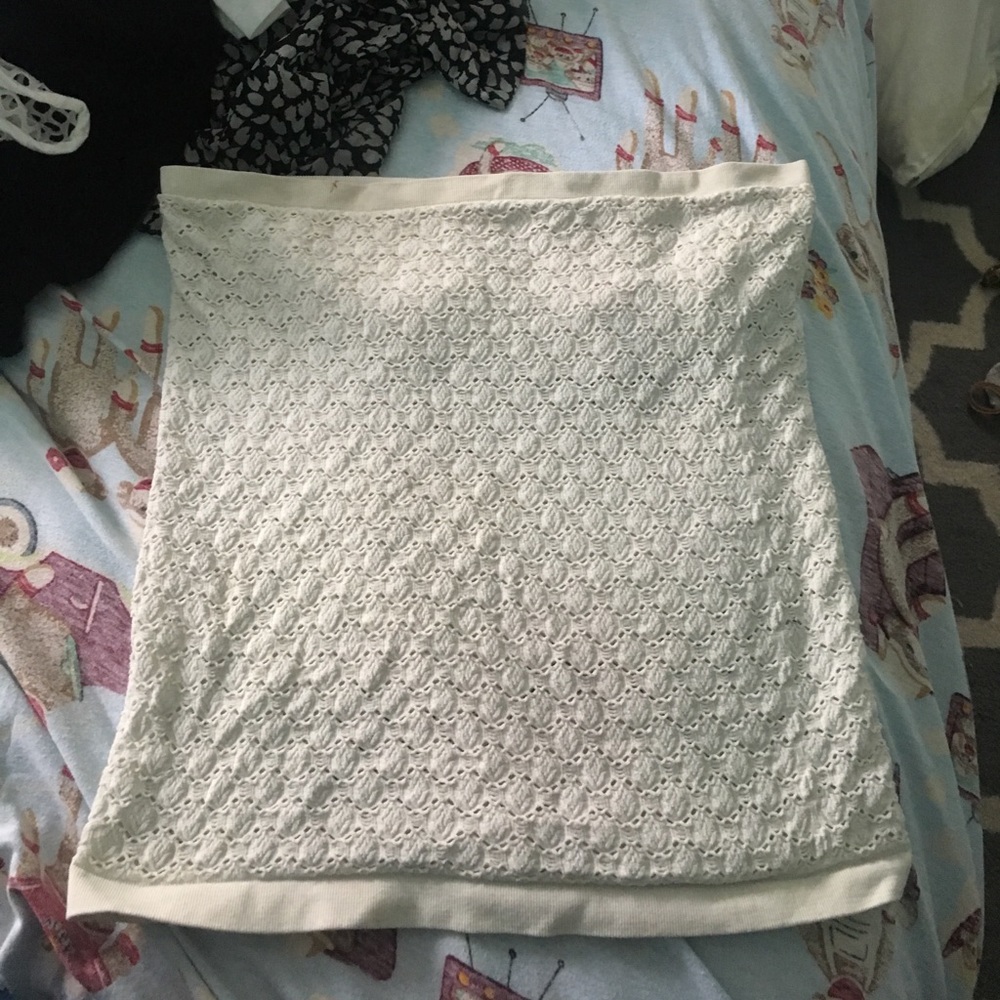 White free people honeycomb tube top