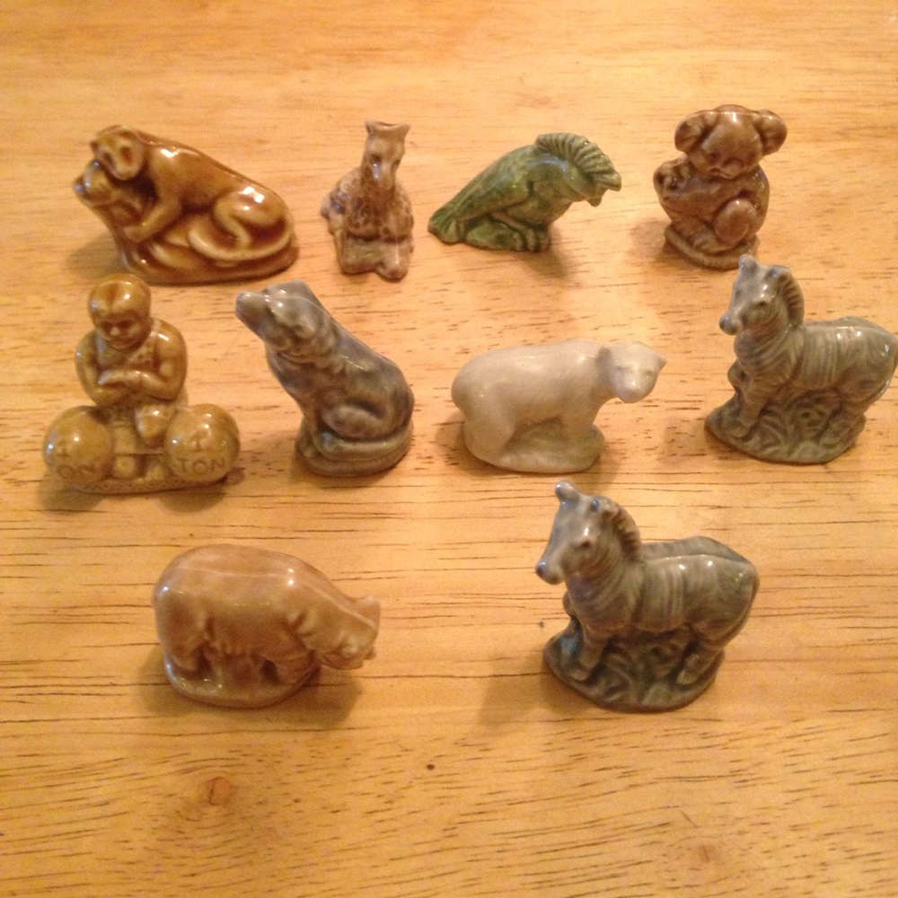 10 porcelain animal figurines