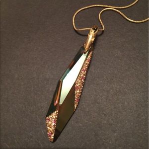 Swarovski crystal pendant on chain