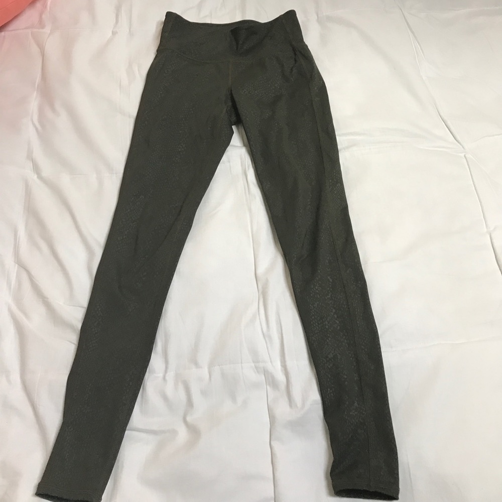 Athleta HighWaist Serpent Green Chaturanga Tights