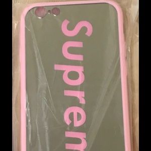 Supreme iPhone 7+ Case Pink & Mirrored