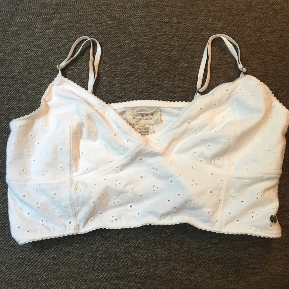 Ralph Lauren white crop top
