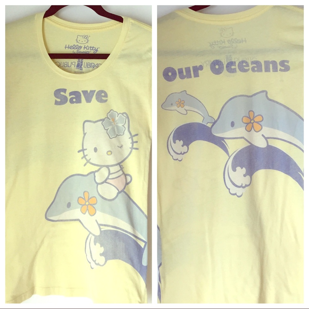 Public Library Hello Kitty Save Our Oceans T-Shirt
