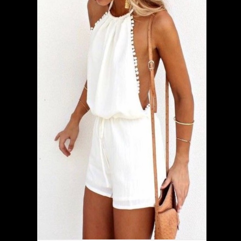 White open back playsuit from Sabo Skirt