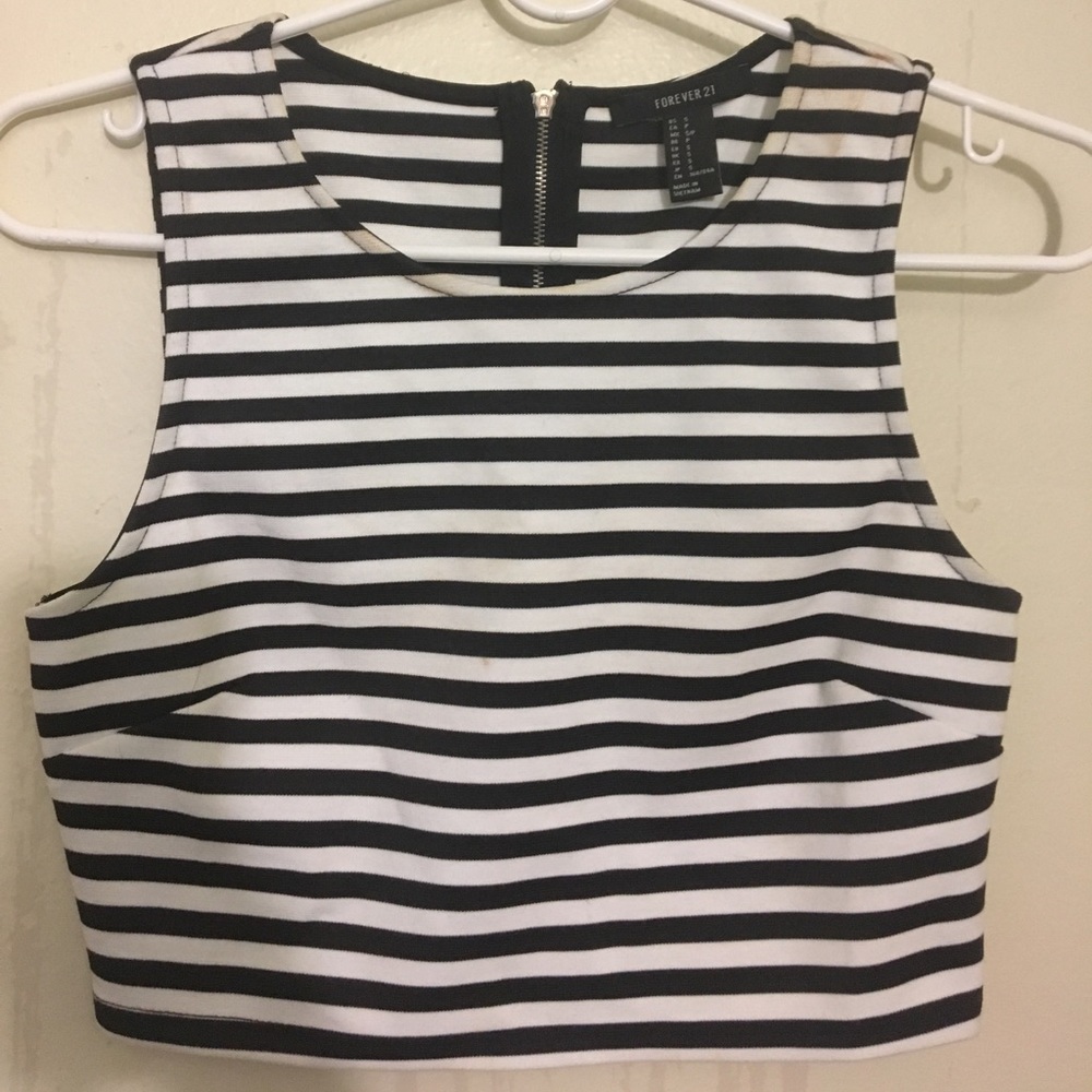 Striped sleeveless top