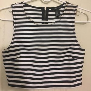 Striped sleeveless top