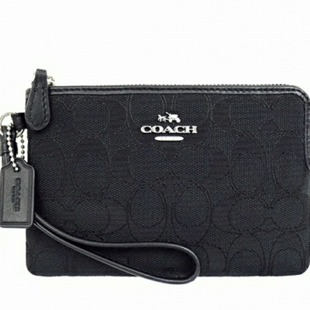 NWT Coach 6x4 Black Wristlet