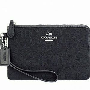 NWT Coach 6x4 Black Wristlet