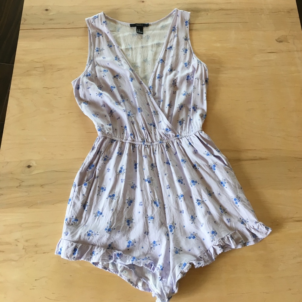 Medium Lavender Floral Romper