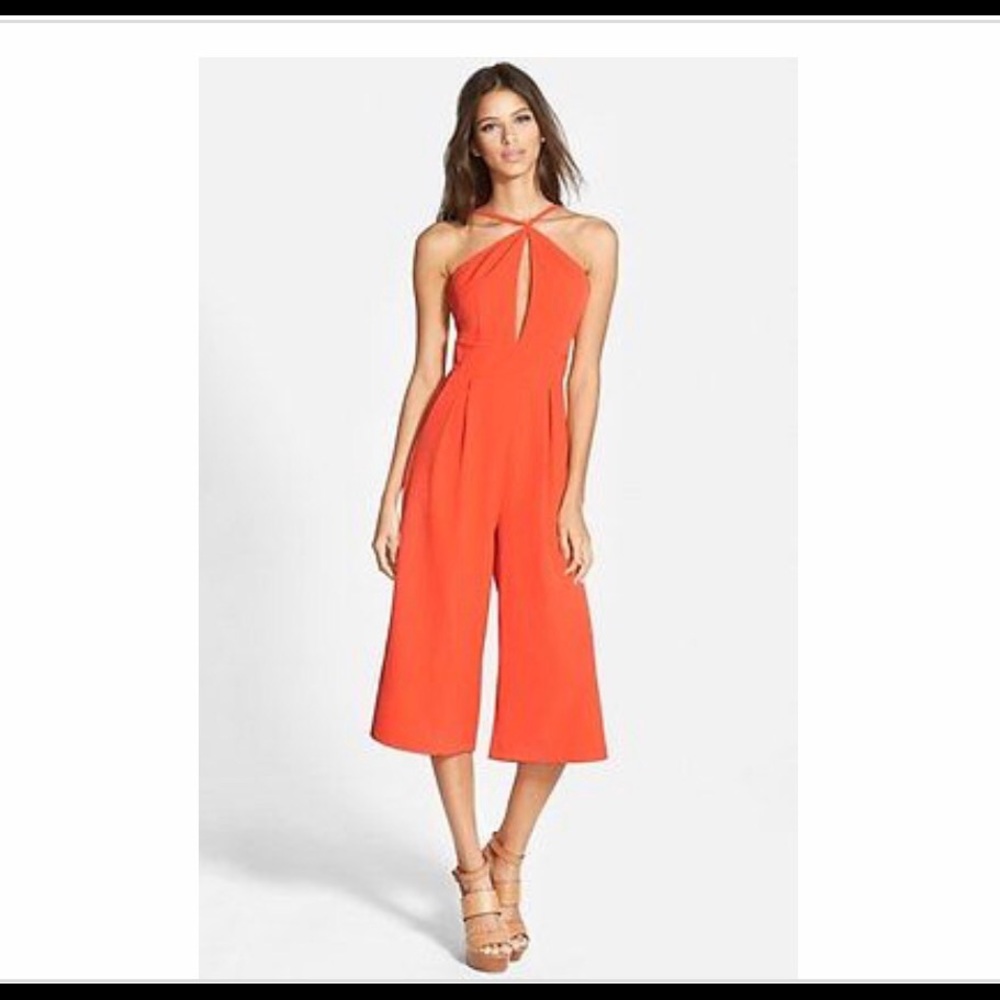 Orange Culotte Jumpsuit