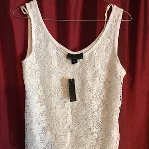 White lace tank top