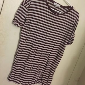 Stripped t-shirt dress