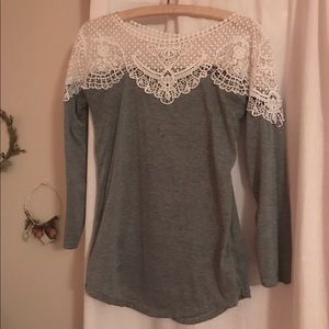 Lace top shirt