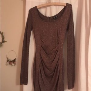 Express copper shimmer dress