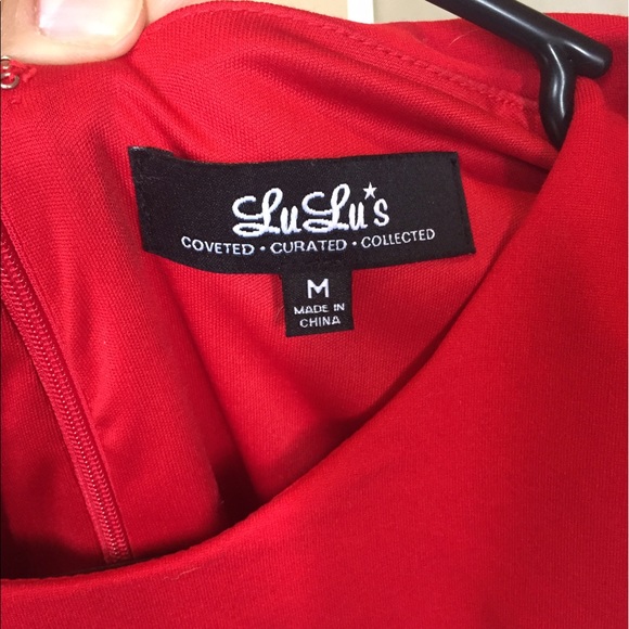 Lulu's Red dress 💋 FEELIN THE HEAT CUT OUT - Picture 6 of 7