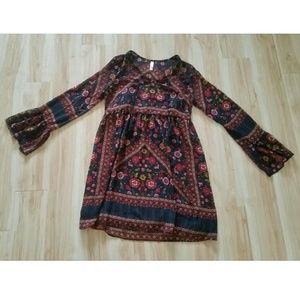 Bohemian Bell Sleeve Dress