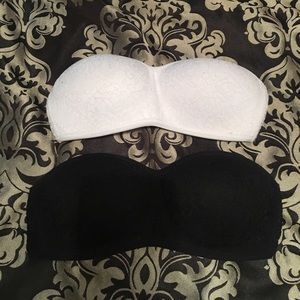 2 VS strapless bras